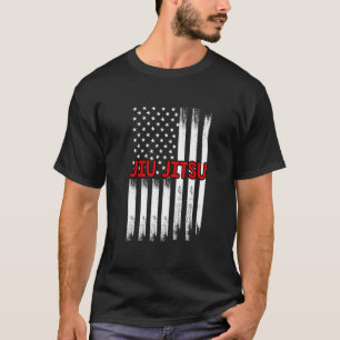 Braziliaans Jiu Jitsu Amerikaanse Vlag Amerikaanse T-shirt