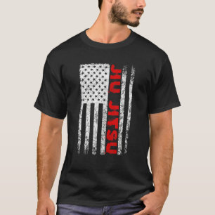 Braziliaans Jiu Jitsu Amerikaanse Vlag Amerikaanse T-shirt