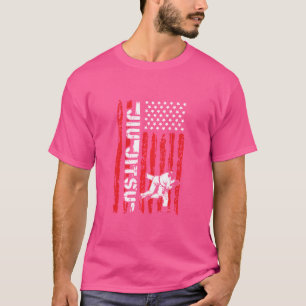 Braziliaans Jiu Jitsu Amerikaanse vlag Amerikaanse T-shirt