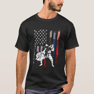 Braziliaans Jiu Jitsu Amerikaanse Vlag Mial Grappl T-shirt