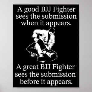 Braziliaans Jiu-Jitsu BJJ Grappling Grondgevecht Poster