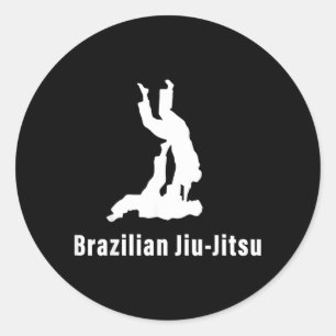 Braziliaans Jiu-Jitsu BJJ Grappling Grondgevecht Ronde Sticker