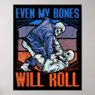 Braziliaans Jiu-Jitsu BJJ Grappling Zelfs Botten z Poster