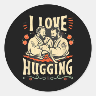 Braziliaans Jiu Jitsu BJJ Knuffelen Leuk MMA Ronde Sticker