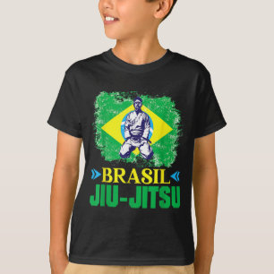 Braziliaans Jiu-Jitsu Braziliaanse Vlag Vechtkunst T-shirt
