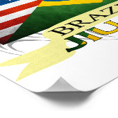 Braziliaans Jiu JItsu Flag Fusion poster (Hoek)