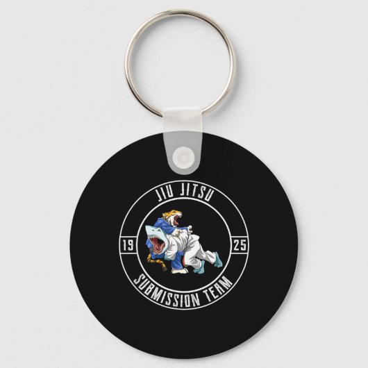 Braziliaans Jiu Jitsu Grappling - Jiu Jitsu Shark Sleutelhanger (Voorkant)