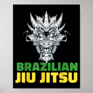 Braziliaans Jiu Jitsu Grappling - MMA BJJ Draak Poster
