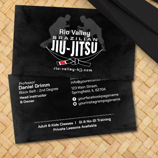 Braziliaans Jiu-Jitsu-instructeur Visitekaartje