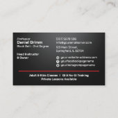 Braziliaans Jiu-Jitsu-instructeur Visitekaartje (Achterkant)