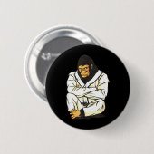 Braziliaans Jiu Jitsu Judo Gorilla Ronde Button 5,7 Cm (Voorkant /achterkant)