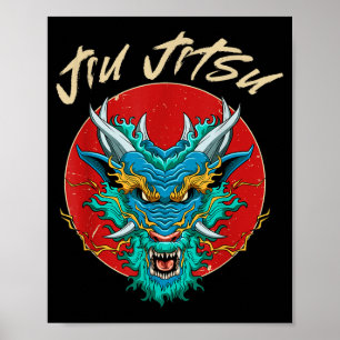 Braziliaans Jiu Jitsu MMA BJJ Draak Poster