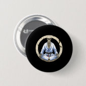 Braziliaans Jiu Jitsu Skelet Ronde Button 5,7 Cm (Voorkant /achterkant)