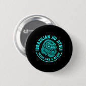 Braziliaans Jiu Jitsu Train Als Een Ronde Button 5,7 Cm (Voorkant /achterkant)