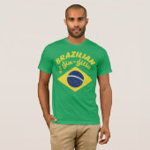 Braziliaans Jiu-Jitsu Tshirt Brazil Flag kanji MMA (Voorkant volledig)