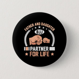 Braziliaans Jiu-Jitsu Vader en Dochter BJJ Ronde Button 5,7 Cm