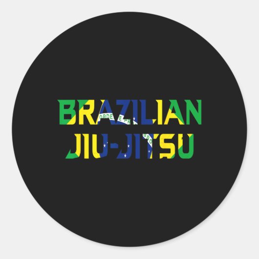Braziliaans Jiu Jitsu-vechter Ronde Sticker (Voorkant)