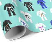 Braziliaans Jujitsu Jiu Jitsu BJJ patroon Cadeaupapier (Rol Hoek)