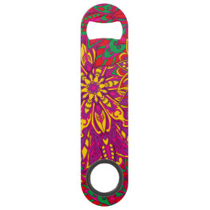 Braziliaans kleurrijk mandala patroon speed flessenopener