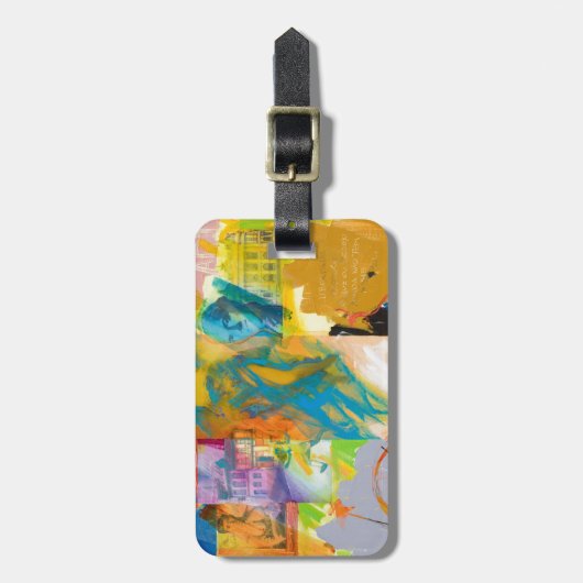 Braziliaans Kunstcollage Bagagelabel (Voorkant verticaal)