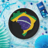 Braziliaans land papieren bordje (Feest)