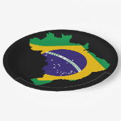 Braziliaans land papieren bordje (Gekanteld)