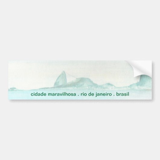 Braziliaans landschap bumpersticker (Voorkant)