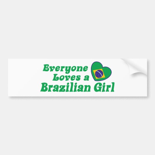 Braziliaans meisje bumpersticker (Voorkant)
