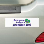 Braziliaans meisje bumpersticker (Op auto)
