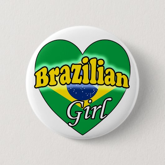 Braziliaans meisje ronde button 5,7 cm (Voorkant)