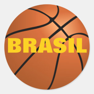 Braziliaans nationaal basketbalteam ronde sticker
