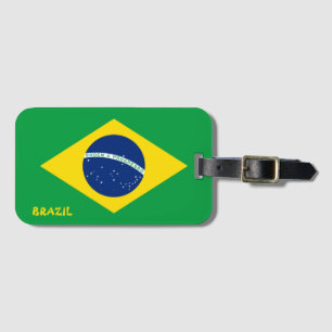 Braziliaans nationaal vlagpatriottisch bagagelabel