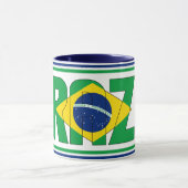 Braziliaans nationaal vlagpatriottisch koffie mok (Midden)
