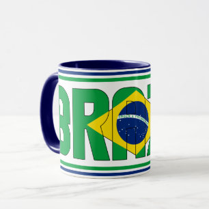 Braziliaans nationaal vlagpatriottisch koffie mok