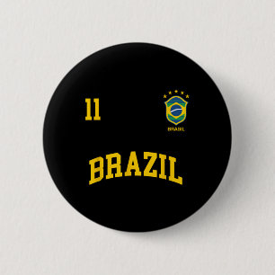 Braziliaans Nummer 11 Braziliaans Voetbalteam Spor Ronde Button 5,7 Cm