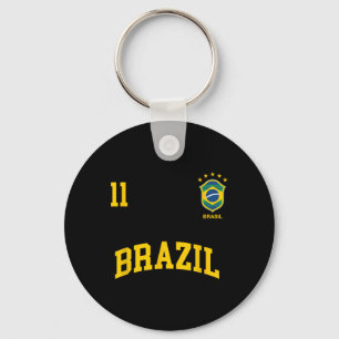 Braziliaans Nummer 11 Braziliaans Voetbalteam Spor Sleutelhanger