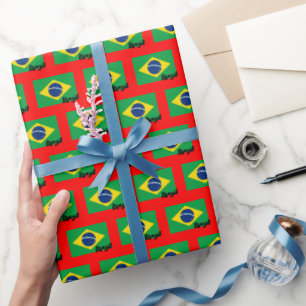 Braziliaans pakpapier, Braziliaans vlagpatriot Red Cadeaupapier
