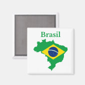 Braziliaans plattegrond magneet (Voorkant / Achterkant)