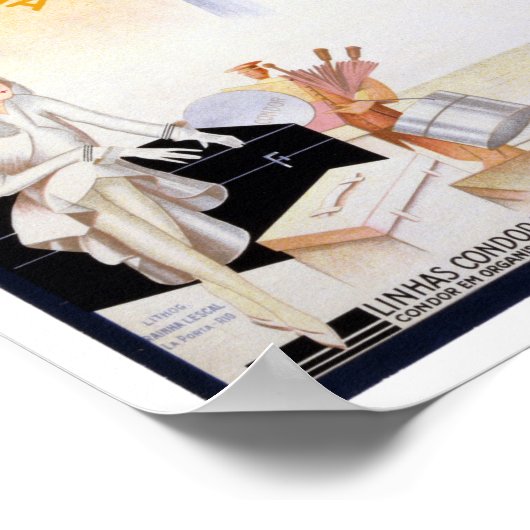 Braziliaans Poster voor het reizen naar de Rio Vin (Hoek)