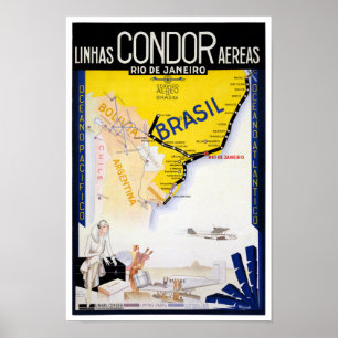 Braziliaans Poster voor het reizen naar de Rio Vin