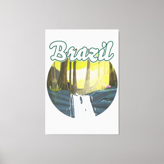 Braziliaans regenwoud logo canvas afdruk (Voorkant)