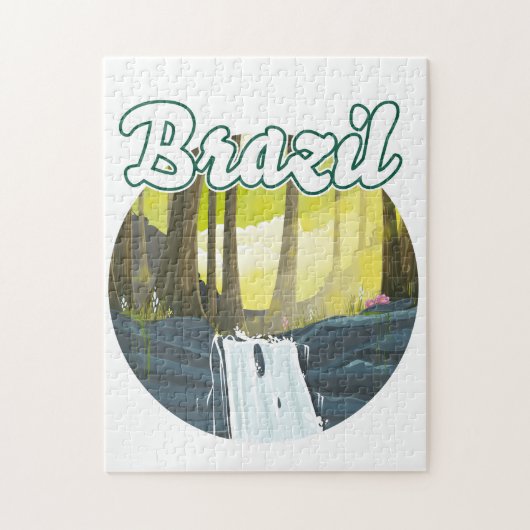 Braziliaans regenwoud logo legpuzzel (Verticaal)