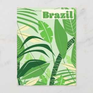 Braziliaans regenwoud vintage vakantieprint briefkaart