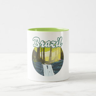 Braziliaans regenwoudlogo tweekleurige koffiemok