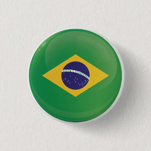 Braziliaans rond pictogram vlag ronde button 3,2 cm