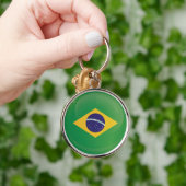 Braziliaans rond pictogram vlag sleutelhanger (Hand)