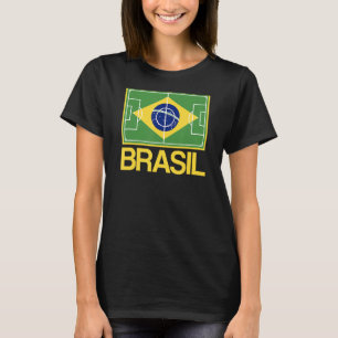 Braziliaans Soccer Field Flag Brasil T-shirt