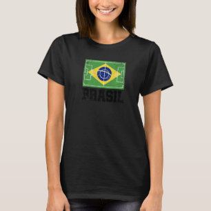 Braziliaans Soccer Field Flag Brasil T-shirt