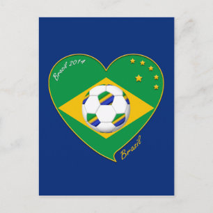 Braziliaans team van nationale footballs. Fútbol " Briefkaart