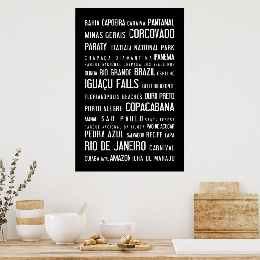 Braziliaans typografisch poster (Keuken)